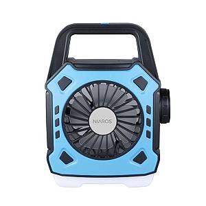 Ανεμιστήρας Κάμπινγκ Niaros Stawell USB 4W με Φακό LED 180lm Μπλε