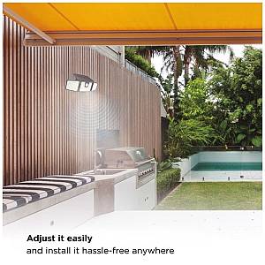 Ηλιακό Φωτιστικό Εξ. Χώρου LED GSC Marlo Bulkhead 7W 700lm με Αισθητήρα Κίνησης & Νυκτός Μαύρο