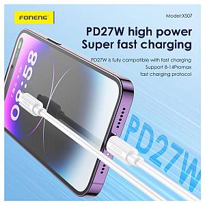 Καλώδιο Σύνδεσης USB 2.0 Foneng XS07 USB C σε Lightning PD 27W 1.2m Μαύρο