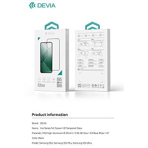 Tempered Glass Full Face HD Devia Samsung Galaxy S26 5G με Βοηθητικό Εργαλείο Van Μαύρο (1 τεμ.)