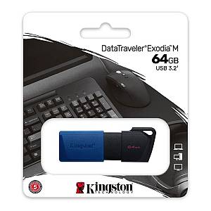USB 3.2 Flash Disk Kingston Exodia DTXM USB A 64GB Μπλε