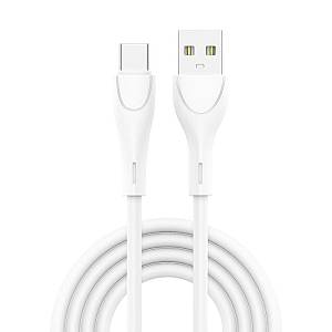 Φορτιστής Ταξιδίου inos με Έξοδο USB A 12W & USB C Καλώδιο 1m Λευκό
