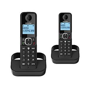 Ασύρματο Τηλέφωνο Alcatel F860CE Duo με Δυνατότητα Αποκλεισμού Κλήσεων Μαύρο