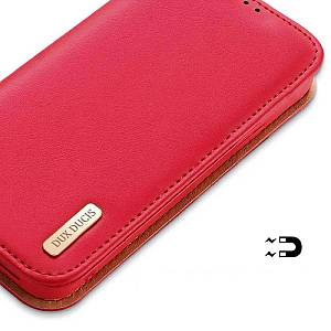 Θήκη Δερμάτινη Dux Ducis Hivo RFID Wallet Apple iPhone 15 Pro Κόκκινο