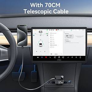 Φορτιστής Αυτοκινήτου Yesido Y71 USB-A + USB-C 125W με ενσωματωμένο καλώδιο Type-C / Lightning Μαύρο