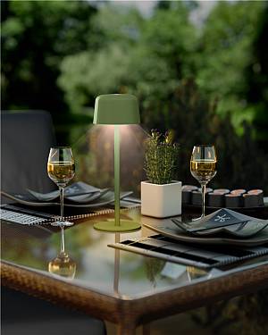 GOOBAY επιτραπέζιο φωτιστικό 77677, 3000K, dimmable, επαναφορτιζόμενο, πράσινο 77677