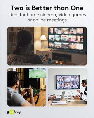 GOOBAY HDMI switch 77791, 2 σε 1, 8K/60Hz, γκρι 77791