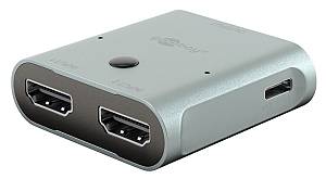 GOOBAY HDMI switch 77791, 2 σε 1, 8K/60Hz, γκρι 77791