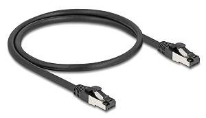 DELOCK καλώδιο δικτύου 80570, CAT 8.1 S/FTP, copper, 2000MHz, 0.50m, μαύρο 80570