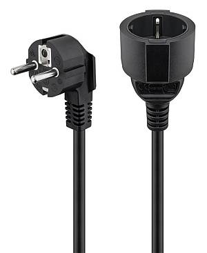 GOOBAY μπαλαντέζα προέκταση ρεύματος 94700, schuko, 3x 1.5mm², 2m, μαύρη 94700