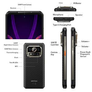 ULEFONE smartphone Armor 25T Pro, 6.78, 8/256GB, 5G, 6500mAh, IP68/IP69K/MIL-STD-810H, μαύρο ARMOR25TPRO8-BK