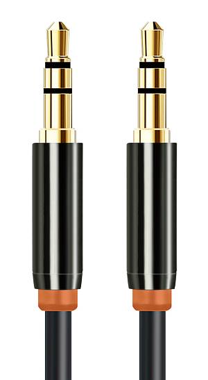 CABLETIME καλώδιο ήχου 3.5mm CT-AV311-P11G, gold plated, 0.5m, μαύρο AV311-P11G-B0.5