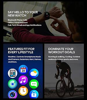 ZEBLAZE smartwatch Btalk 3 Plus, heart rate, 1.39 IPS, χρυσό BTALK3PLUS-GD