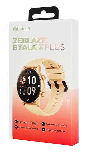 ZEBLAZE smartwatch Btalk 3 Plus, heart rate, 1.39 IPS, χρυσό BTALK3PLUS-GD