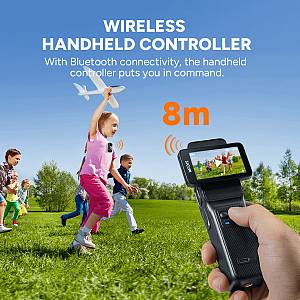 SJCAM action camera C400 με ασύρματο χειριστήριο, 16MP/4K, WiFi, αδιάβροχη θήκη, μαύρη C400