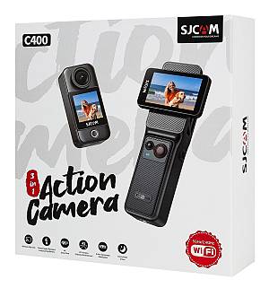 SJCAM action camera C400 με ασύρματο χειριστήριο, 16MP/4K, WiFi, αδιάβροχη θήκη, μαύρη C400