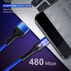 CABLETIME καλώδιο micro USB σε USB CT-C165-P05, 2.4A, 480Mbps, 1m, κόκκινο CT-C165-P05-R1