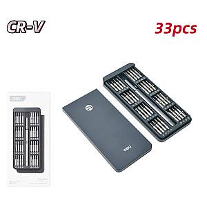 DELI σετ κατσαβίδι ακριβείας DL241033 με 32 μύτες, με θήκη, 33τμχ DL241033