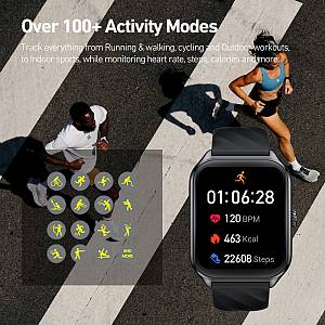 ZEBLAZE smartwatch GTS 4, heart rate, 1.94 AMOLED, IP68, μαύρο GTS4-BK