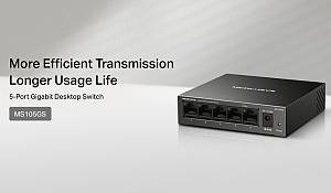 MERCUSYS desktop switch MS105GS, 5x Gigabit θύρες, V2.0 MS105GS