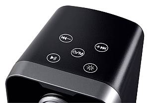 POWERTECH ηχεία PT-1575 με RGB φωτισμό, 2x 5W, Bluetooth & USB/USB-C, μαύρα PT-1575