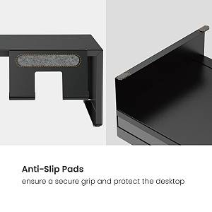 BRATECK επιτραπέζια βάση για οθόνη/laptop/smartphone/tablet STB-128-02 με συρτάρι, 13-32, έως 20kg, heavy duty, μαύρη STB-128-02