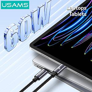 USAMS καλώδιο USB-C SJ769, 60W, 480Mbps, 1m, μαύρο SJ769USB01