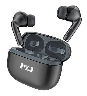 CELEBRAT earphones με θήκη φόρτισης W72, True Wireless, 10mm, 33/380mAh, ANC & ENC, μαύρα W72-BK