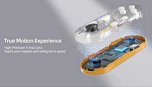 MECOOL σετ ασύρματων motion gamepad KidzMove GM2 για smart TV & TV Box, κίτρινο, 2τμχ MCL-GM2