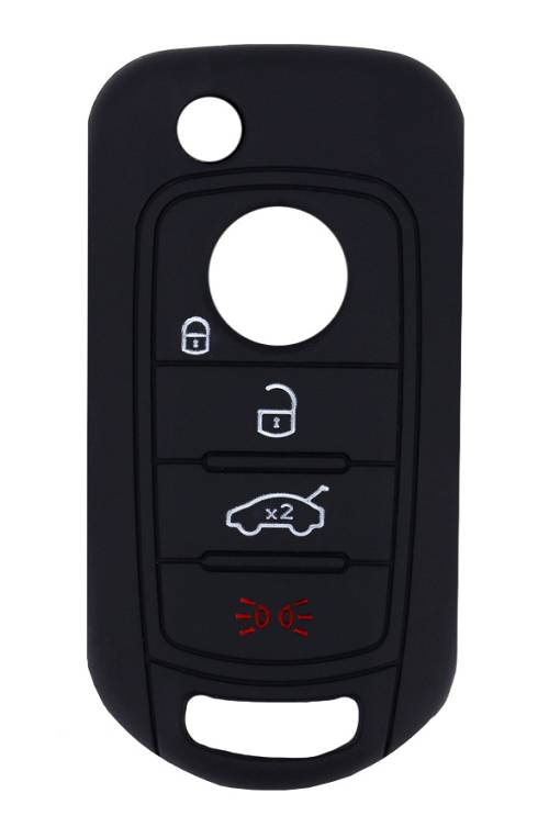 Θήκη κλειδιού για αυτοκίνητα Fiat 1006-06, εύκαμπτη, μαύρη 1006-06