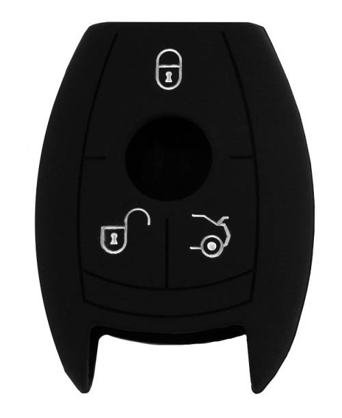 Θήκη κλειδιού για αυτοκίνητα Mercedes-Benz 1008-09, εύκαμπτη, μαύρη 1008-09