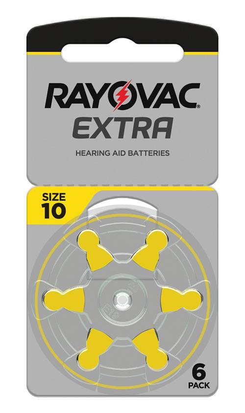 RAYOVAC μπαταρίες ακουστικών βαρηκοΐας 10MF, mercury free, 1.45V, 6τμχ 10MF