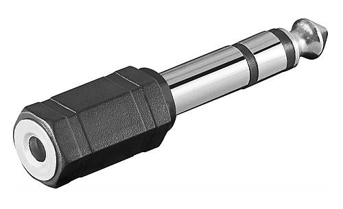 GOOBAY αντάπτορας ήχου 6.35mm σε 3.5mm 11100, μαύρος, 10τμχ 11100