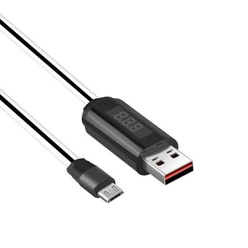 Hoco - U29 Led Display Cable microUSB White