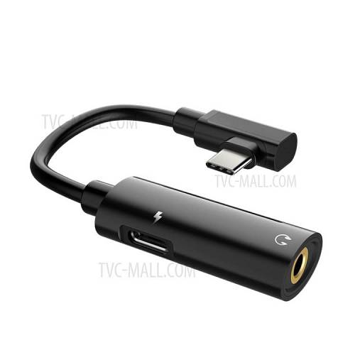 Hoco - LS19 Converter Dual Type C Audio + Charge Black