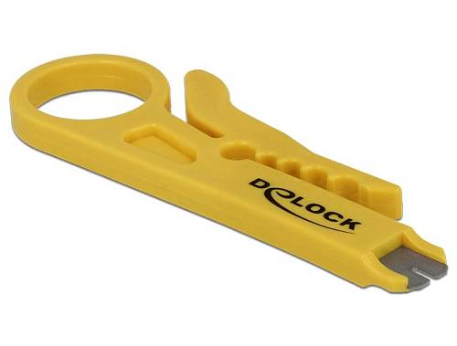 DELOCK Insertion Tool και Cable Stripper 18411, κίτρινο 18411