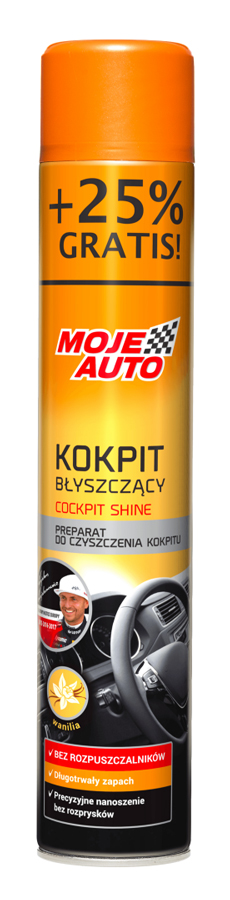 MOJE AUTO σπρέι γυαλίσματος πλαστικών αυτοκινήτου 19-009E, βανίλια, 750ml 19-009E