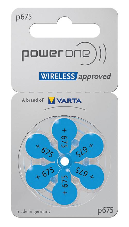 POWER ONE μπαταρίες ακουστικών βαρηκοΐας P675, mercury free, 1.45V, 6τμχ 24600