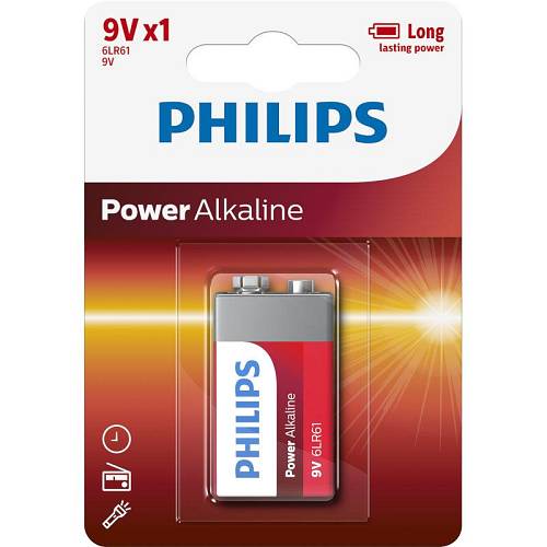 Philips - 9V POWER ALKALINE Battery Blister 1 τεμ