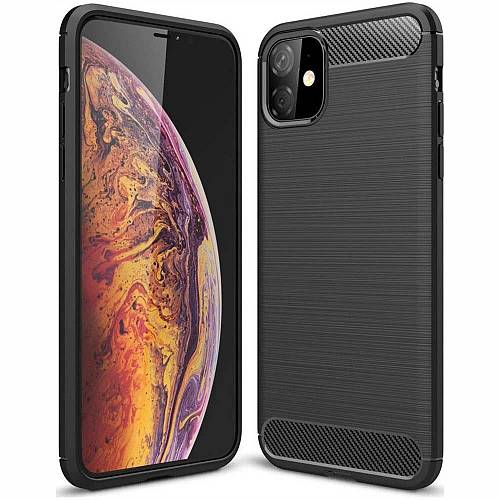 Apple iPhone 13 Pro Max - Θήκη Σιλικόνης Carbon Μαύρη