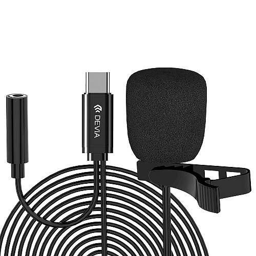 Devia - Smart Series Wired Microphone (Type-C) Black