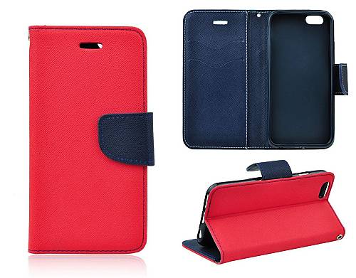 APPLE iPhone 13 - ΘΗΚΗ NETONE FANCY DIARY BOOK STYLE ΠΟΡΤΟΦΟΛΙ KOKKINH - ΜΠΛΕ