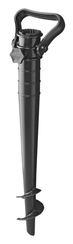 PROPLUS βάση ομπρέλας παραλίας 360819, κοντάρι διαμέτρου 25-36mm, μαύρη 360819