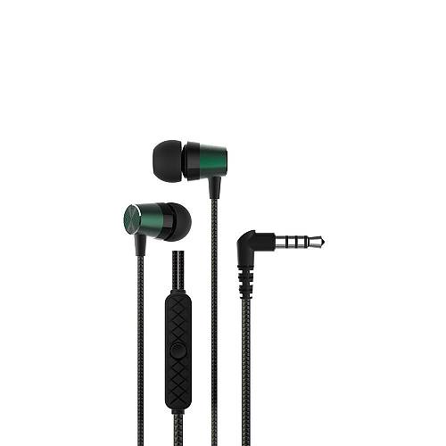 Devia - Wired Earphones Kintone Metal jack 3,5mm Green