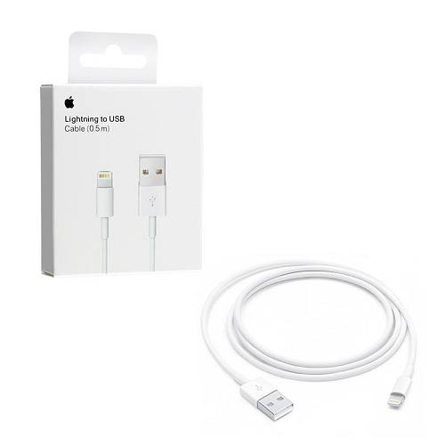 Apple - USB A to Lightning Cable Λευκό 0.5m (ME291ZM/A)