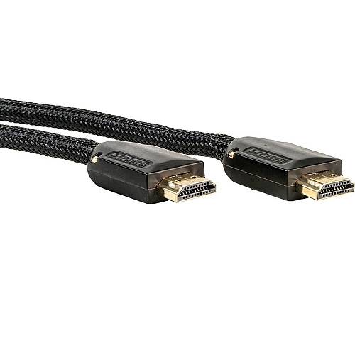 G&BL Black Series - High Speed HDMI® Cable with Ethernet, 18Gbps, Braided Sleeving, Metal Connectors, Bla