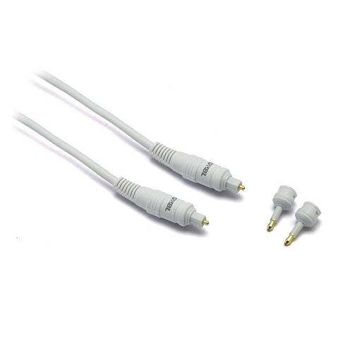 G&BL White optical cable +2 toslink/3,5m adapter L.1,0m