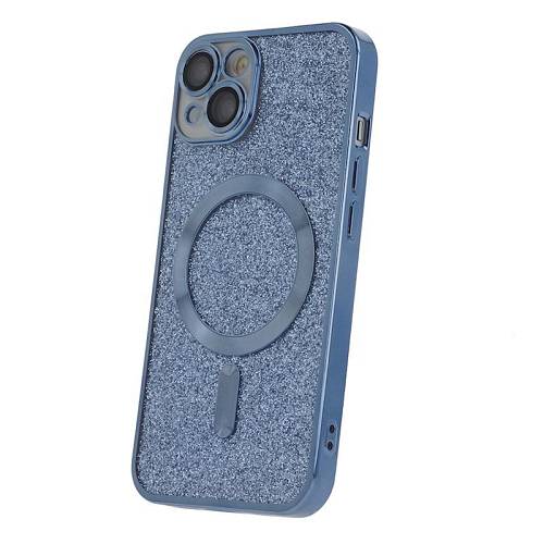 Apple iPhone 15 Pro - Glitter Chrome Magsafe case Blue
