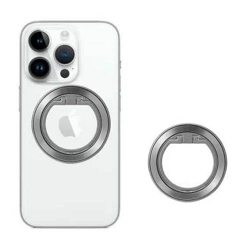 Techsuit - MagSafe Phone Ring (MPR2) - Round Shape, Aluminium Alloy - Silver