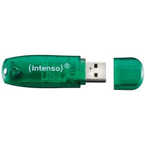 Intenso - USB 2.0 Stick 8GB Rainbow Line Green